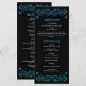 Gothic Roses Wedding Program (Voorkant / Achterkant)