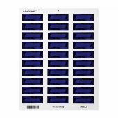 Gothic Royal Blauw Zwart Kant Grunge Trouwlabels Etiket (Full Sheet)