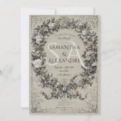 Gothic Royal middeleeuwse bloemenkrans Roos bruilo Kaart (Voorkant)