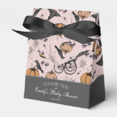 Gothic Roze Baby Carriage Baby shower Bedankt Bedankdoosjes (Voorkant Zijde)