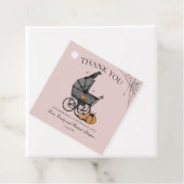 Gothic Roze Baby Carriage Baby shower Bedankt Bedankjes Labels (In situ)