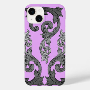 Gothic Roze en grijs elegant design Case-Mate iPhone Case