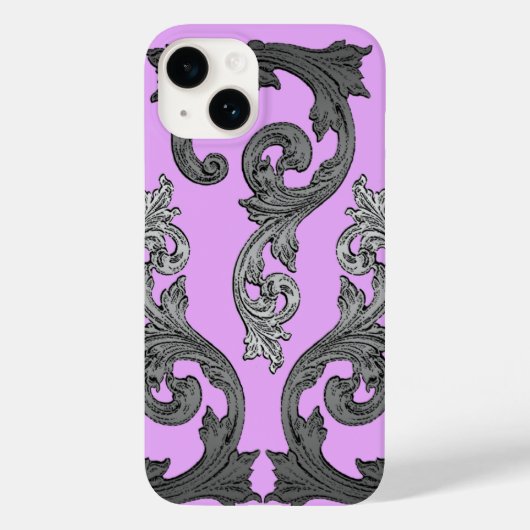 Gothic Roze en grijs elegant design Case-Mate iPhone Case (Achterkant)
