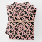 Gothic Roze en zwart Cemetery rozen Inpakpapier Vel (In situ)