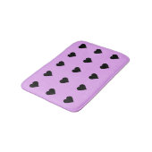 Gothic Roze en Zwart hartontwerp Badmat (Gekanteld)