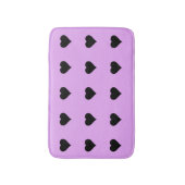 Gothic Roze en Zwart hartontwerp Badmat (Voorkant Verticaal)