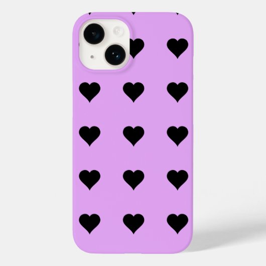 Gothic Roze en Zwart hartontwerp Case-Mate iPhone Case (Achterkant)
