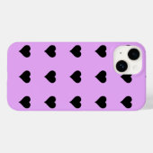 Gothic Roze en Zwart hartontwerp Case-Mate iPhone Case (Achterkant (horizontaal))