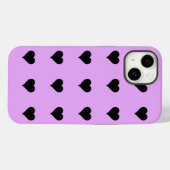 Gothic Roze en Zwart hartontwerp Case-Mate iPhone Case (Achterkant (horizontaal))
