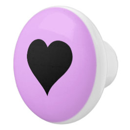 Gothic Roze en Zwart hartontwerp Keramische Knop