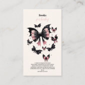 Gothic Roze Halloween Baby shower Boeken voor Baby Informatiekaartje (Voorkant)