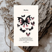 Gothic Roze Halloween Baby shower Boeken voor Baby Informatiekaartje