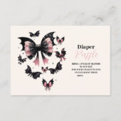 Gothic Roze Halloween Baby ShowerRaffle Diapper Informatiekaartje (Voorkant)