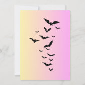 Gothic Roze Halloween Party Invitation Kaart (Achterkant)