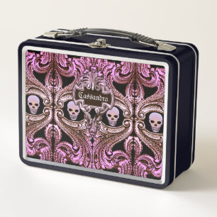Gothic Roze Ornament met schedel Aangepast