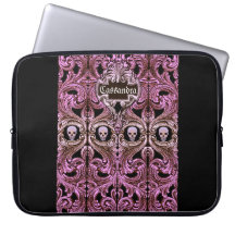 Gothic Roze Ornament met schedel Aangepast