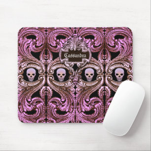 Gothic Roze Ornament met schedel Aangepast Muismat