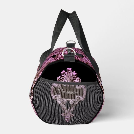 Gothic Roze Ornament met schedel Aangepast Plunjezak (Rechts)
