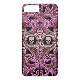 Gothic Roze Ornament met schedel Case-Mate iPhone Case
