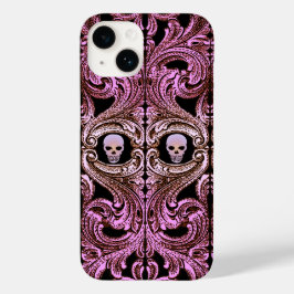 Gothic Roze Ornament met schedel Case-Mate iPhone Case