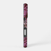 Gothic Roze Ornament met schedel iPhone 16 Hoesje (Rechterkant)