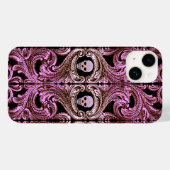Gothic Roze Ornament met schedel iPhone draagtas Case-Mate iPhone Case (Achterkant (horizontaal))