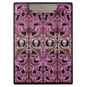 Gothic Roze Ornament met schedel Klembord (Voorkant)