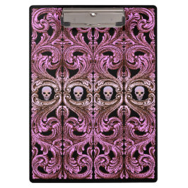 Gothic Roze Ornament met schedel Klembord