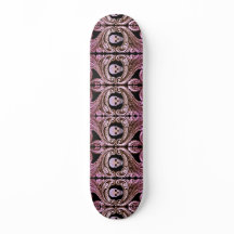 Gothic Roze Ornament met Skateboard
