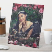 Gothic Roze Rood & Zwart Quinceañera Welkom Reclamebord Met Voetstuk (Insitu)