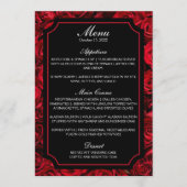 Gothic Roze Trouwmenu (Geen achterkantversie) Menu (Voorkant)