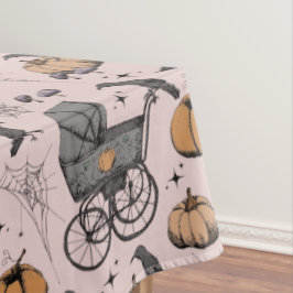 Gothic Roze Victoriaans Baby Carriage Halloween Tafelkleed