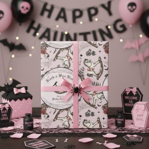 Gothic Roze Victoriaans Rocking Horse Baby shower Cadeaupapier