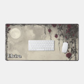 Gothic Rozen brambles doorns volle maan. Gepersona Bureaumat (Keyboard & Muis)