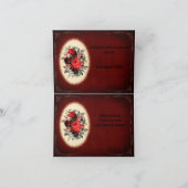 Gothic - rozen en lijst - huwelijksuitnodiging (Binnen)