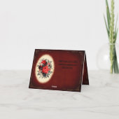 Gothic - rozen en lijst - huwelijksuitnodiging (Achterkant)