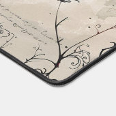 Gothic Rozen en script. Bewerkbare naam Bureaumat (Hoek)