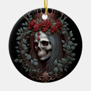Gothic Rozen Kroongothiek Keramisch Ornament