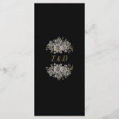 Gothic Rozen Lichten Bruiloft Dank Je Wel Plaatskk Menu (Achterkant)