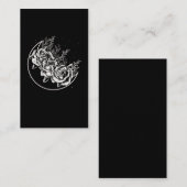 Gothic Rozen Moon Gothic Wicca Crescent Flowers Visitekaartje (Voorkant / Achterkant)