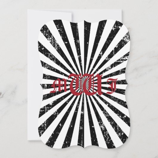 Gothic Rozen schedel grunge piraat bruiloft Kaart (Achterkant)