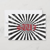 Gothic Rozen Schedel Grunge Pirate Bruiloft RSVP K (Achterkant)