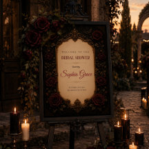 Gothic Rozen Tot de Dood Bruidsbad Welcome Bord
