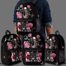 Gothic rugzak spinnen katten rozen donker emo