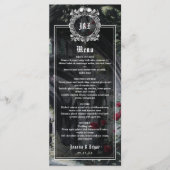 Gothic Ruins Floral Roses Wedding Menu (Voorkant)