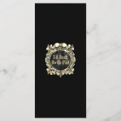 Gothic Ruins Floral Roses Wedding Menu (Achterkant)