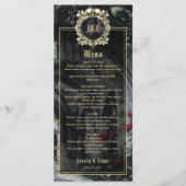 Gothic Ruins Floral Roses Wedding Menu (Voorkant)