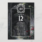 Gothic Ruins Floral Table Number Seating Chart Kaart (Voorkant)