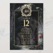Gothic Ruins Floral Table Number Seating Chart Kaart (Achterkant)