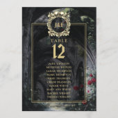 Gothic Ruins Floral Table Number Seating Chart Kaart (Voorkant)